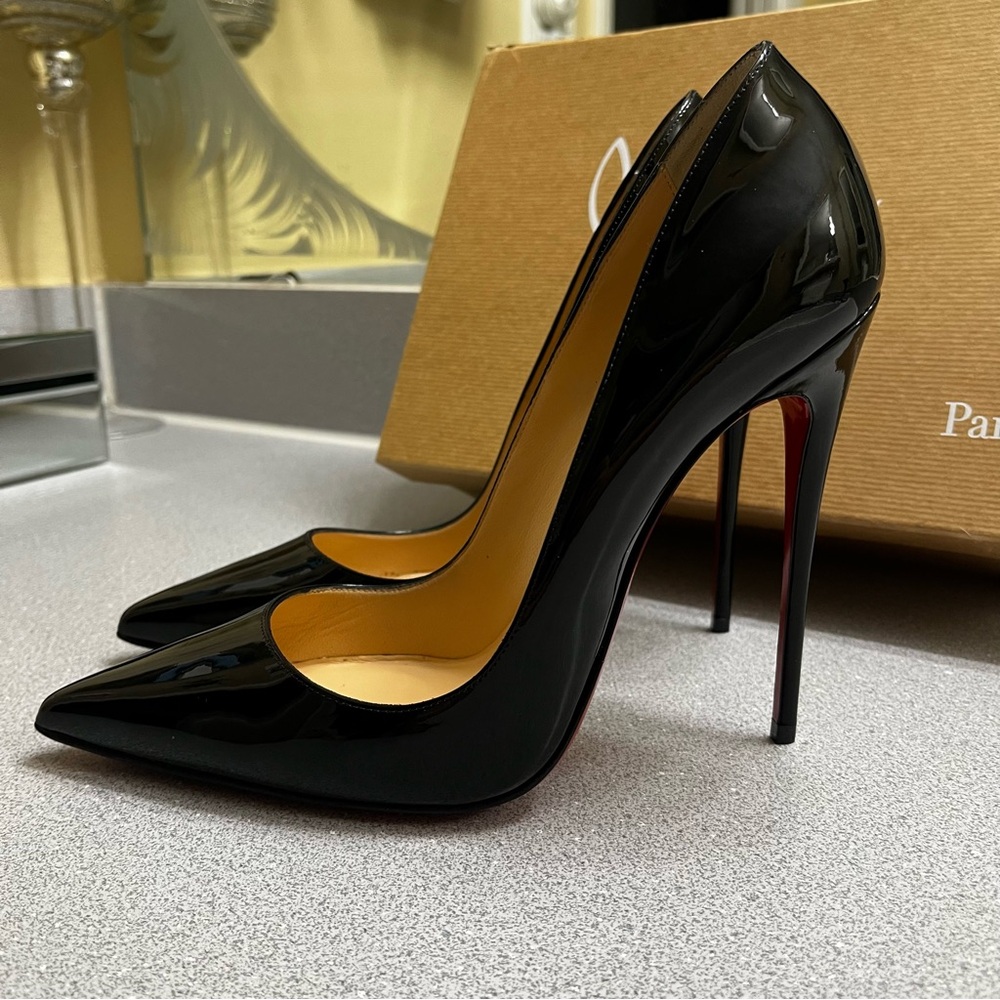 Christian Louboutin So Kate Black Patent Leather 120mm Pumps - Picture 11 of 15